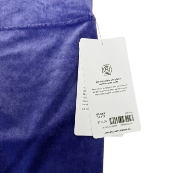 Athleta Elation Purple Velvet High Rise Tight Legging XXS Purple Blue - Picture 7 of 9